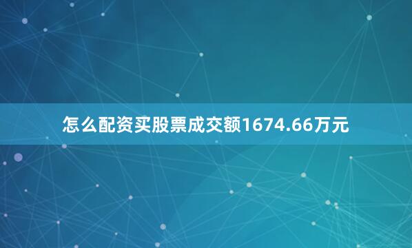 怎么配资买股票成交额1674.66万元